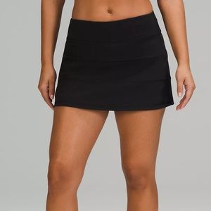Lululemon Black Pace Rival Mid-Rise Skirt Long Size 12